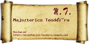Majszterics Teodóra névjegykártya